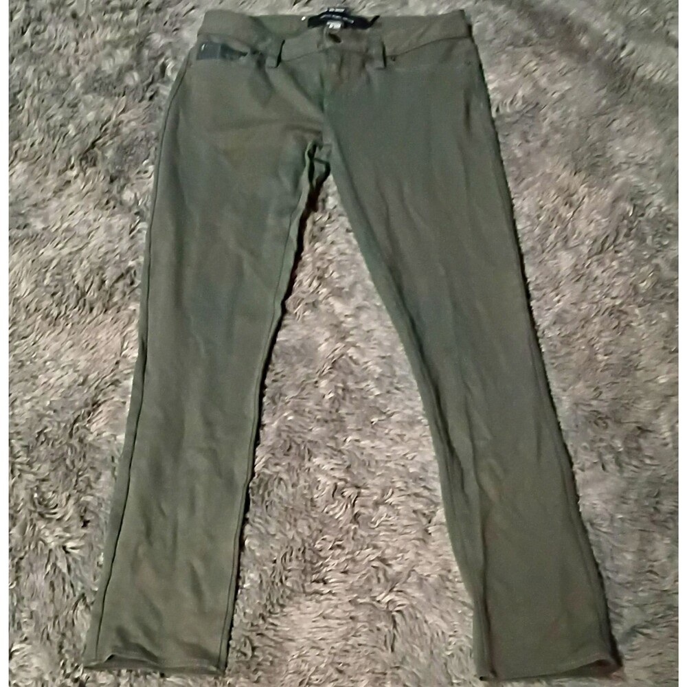 Calvin Klein Jeans Women's Gray Solid Mid Rise Skinny Knit Stretch Pants 2